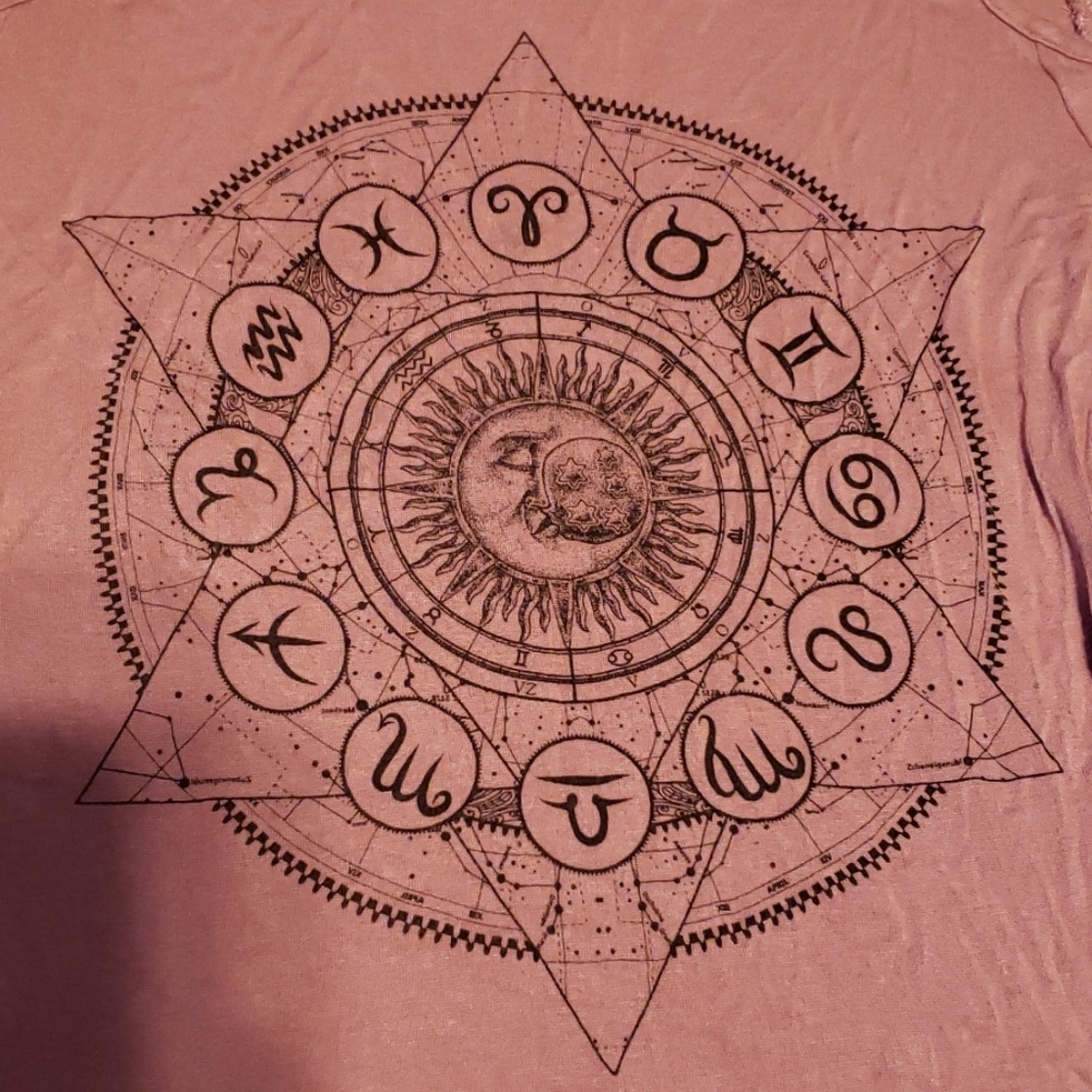Zodiac cold shoulder shirt